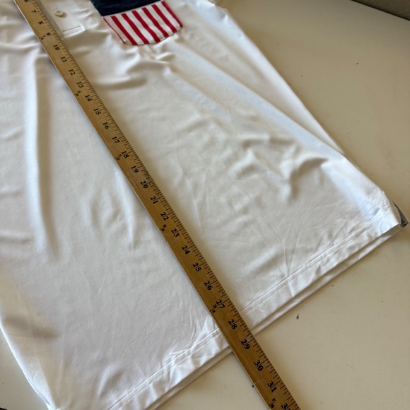 PUMA x Volition America White Performance Flag Pocket Golf Polo Mens SMALL - Picture 7 of 7